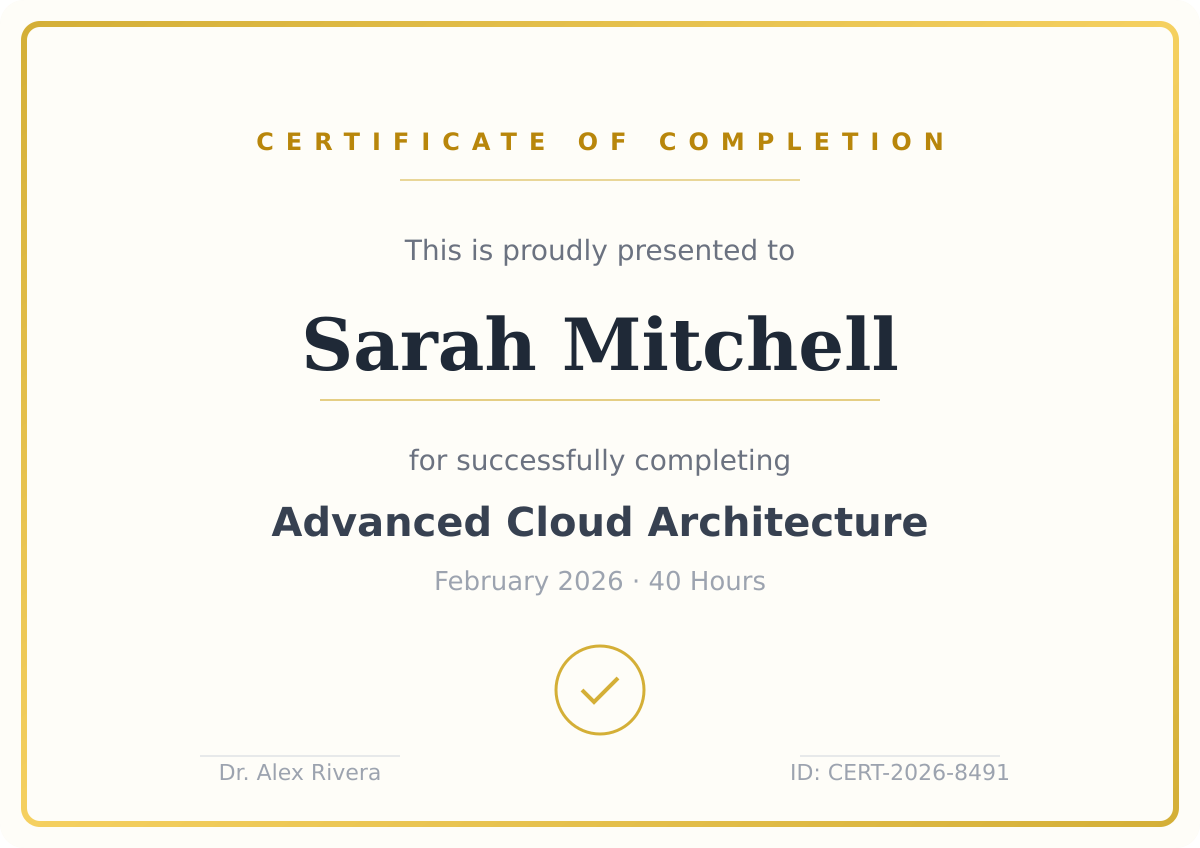 Certificates example
